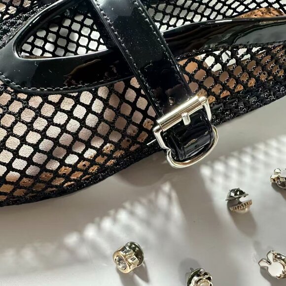 Alala Black Mesh Flats - Picture 5 of 6